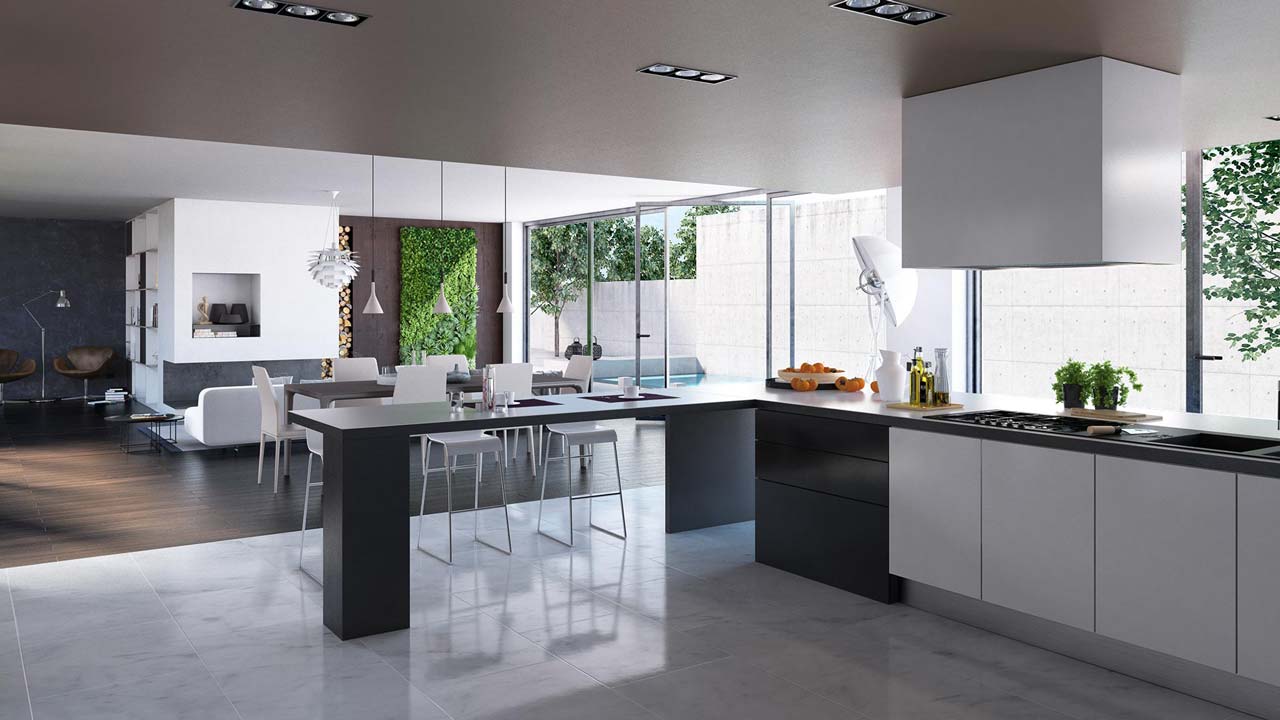 Minimal House - Private House Lugano - Kitchen View